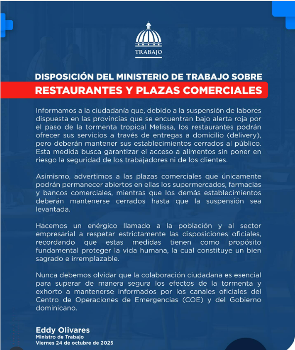 disposición del ministerio de trabajo