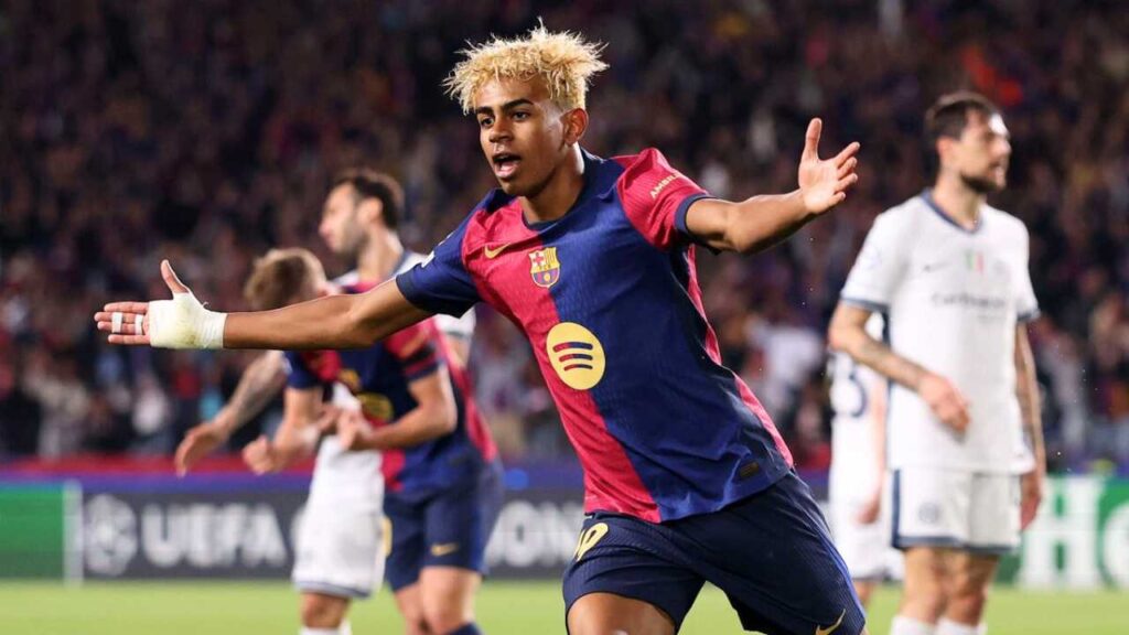 lamine yamal barcelona gol inter hoy champions