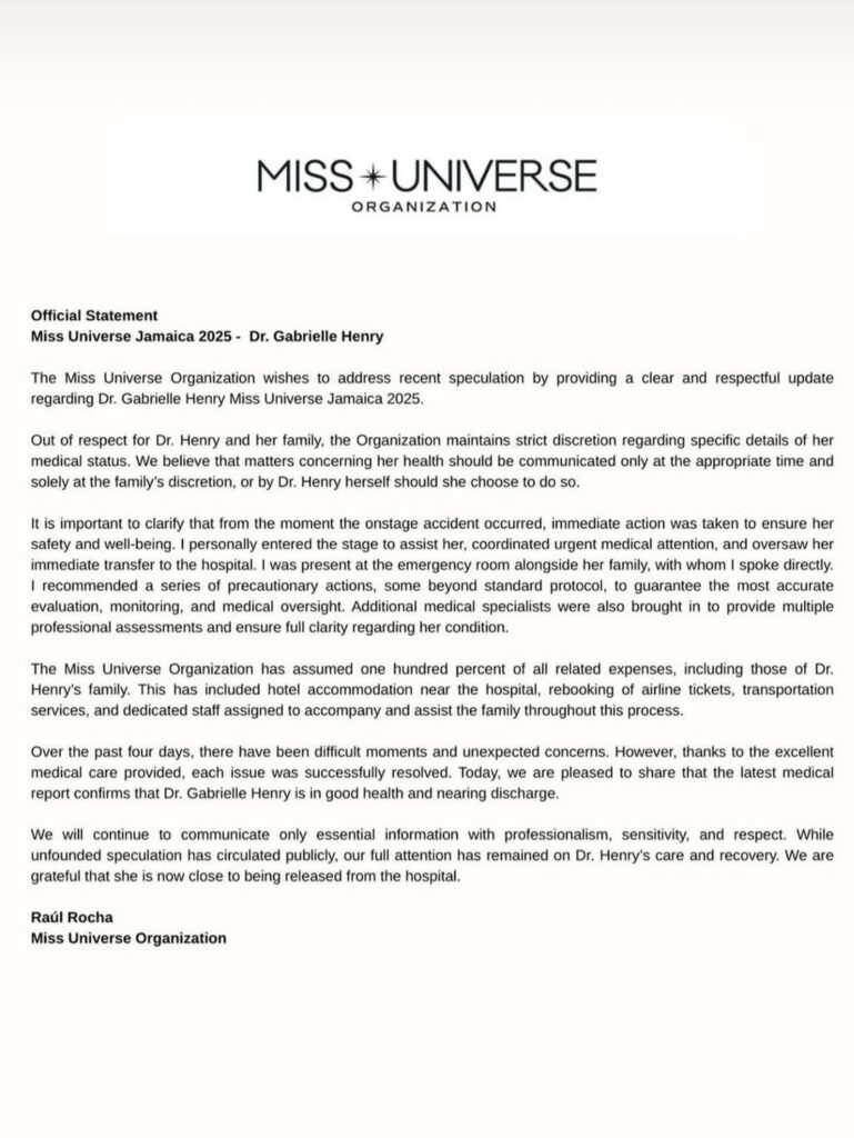 ✨ the miss universe organization has released a new statement addressing speculation surrounding (1)