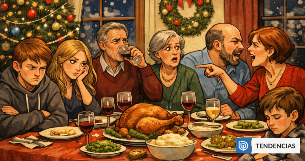 social cena navidad tensa