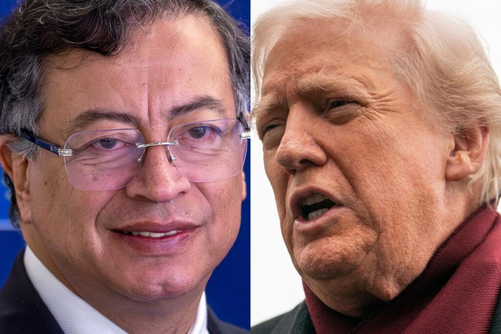 el presidente de colombia gustavo petro y el de eeuu donald trump en sendas imagenes de archivo