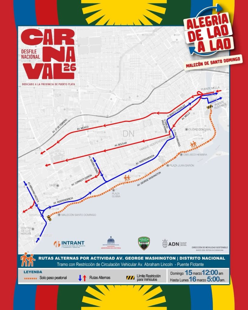 con motivo del desfile nacional de carnaval 2026, compartimos las rutas alternas habilitadas par (1)