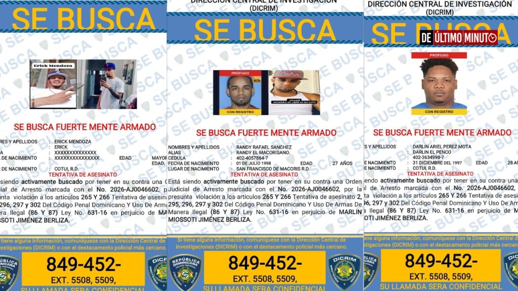 Orden judicial los vincula a asociación de malhechores, tentativa de asesinato y uso ilegal de armas